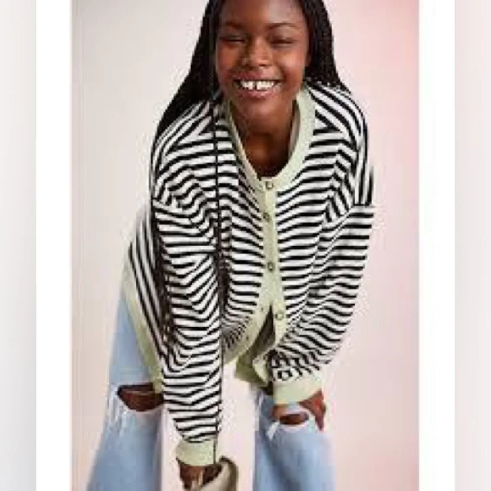 NWOT Free People Classic Striped cardigan
